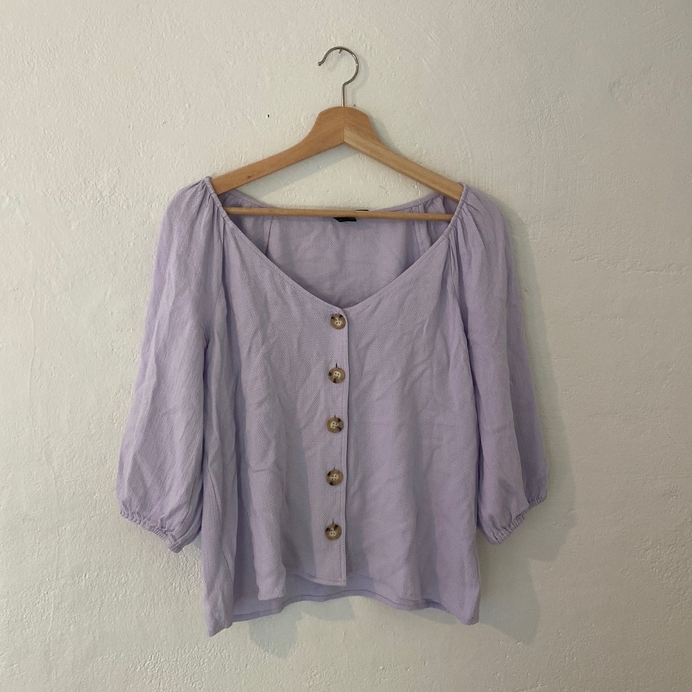 Sanctuary Lavendar Button Blouse
